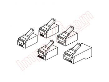 Crimper for RJ11 / RJ12 / RJ45 modular connectors